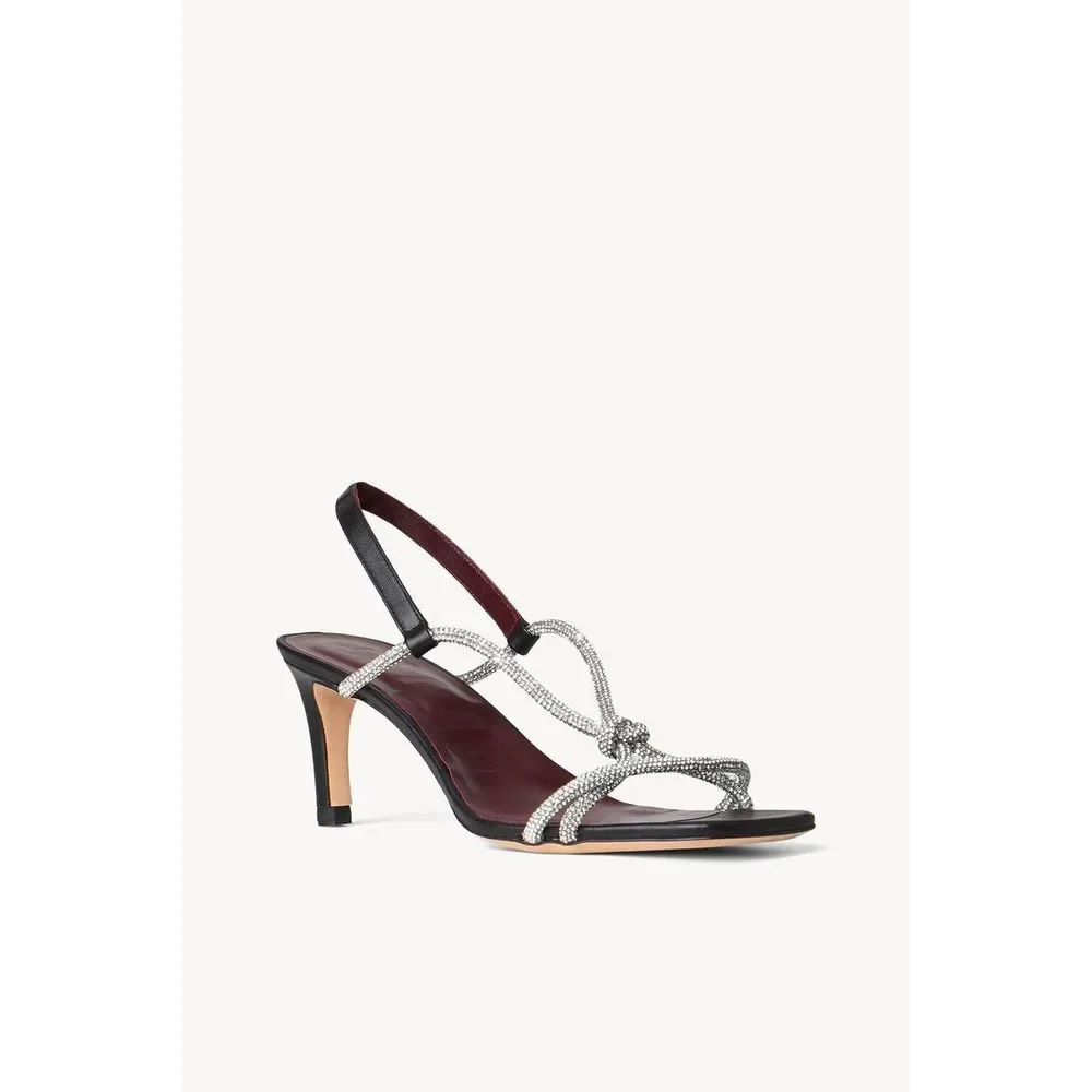 STAUD Women's Nicolette Rhinestone Slingback High Heel Sandals